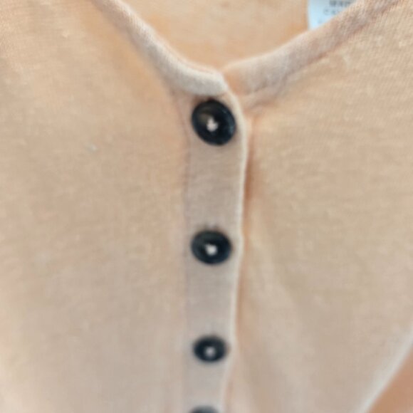 H&M L.O.G.G Orange Linen Blend Button Front Cami Tank Small - Picture 3 of 6
